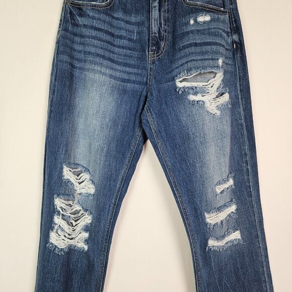 NWT KanCan Eloise High Rise Distressed Cuffed Straight Leg Jean 5/26 KC11239M - Picture 4 of 14